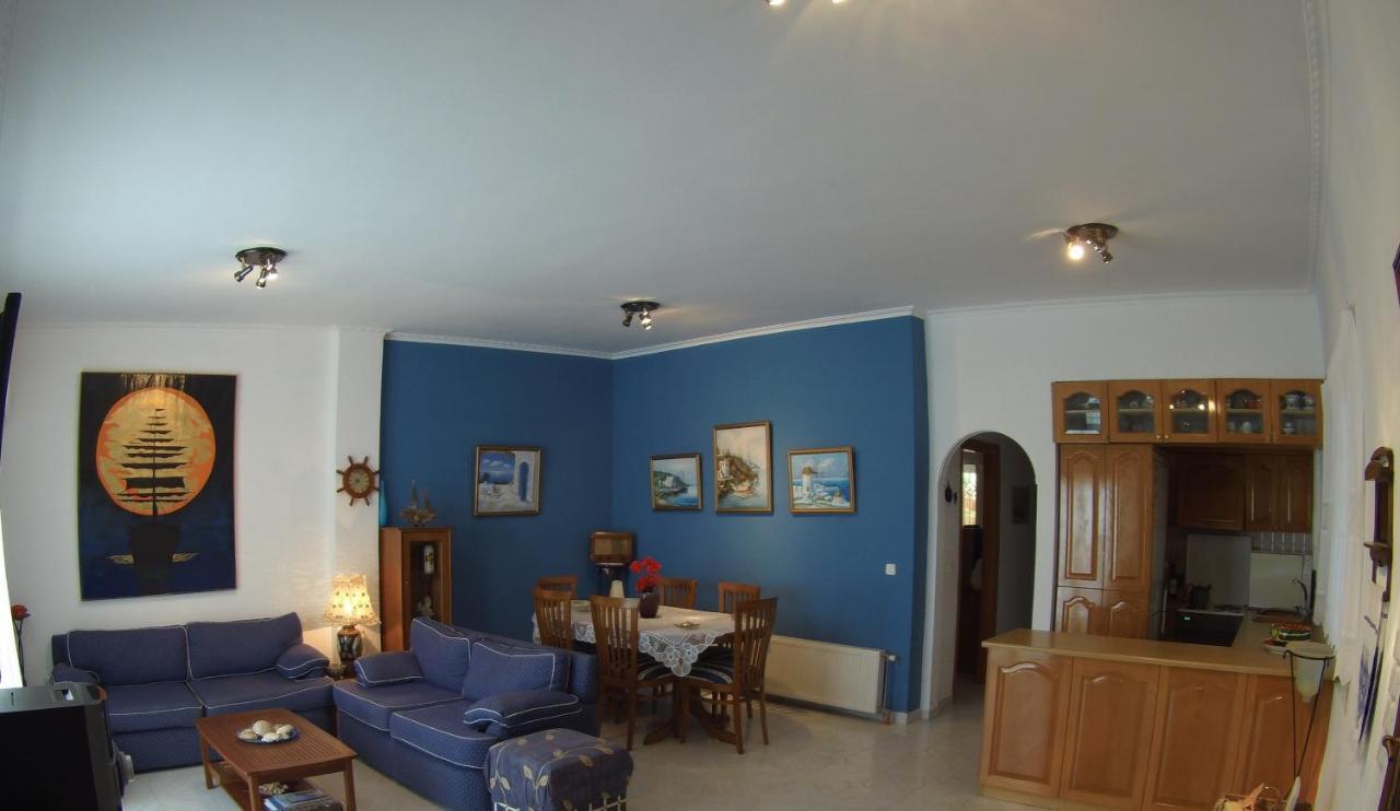 Blue & White Maisonette Over The Sea Near Sounio Sounion Esterno foto